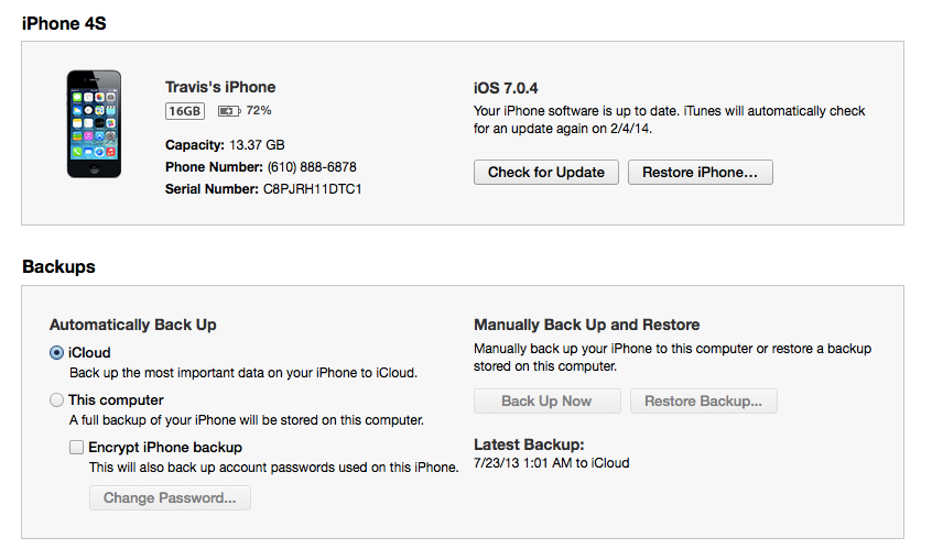 iCloud Backup