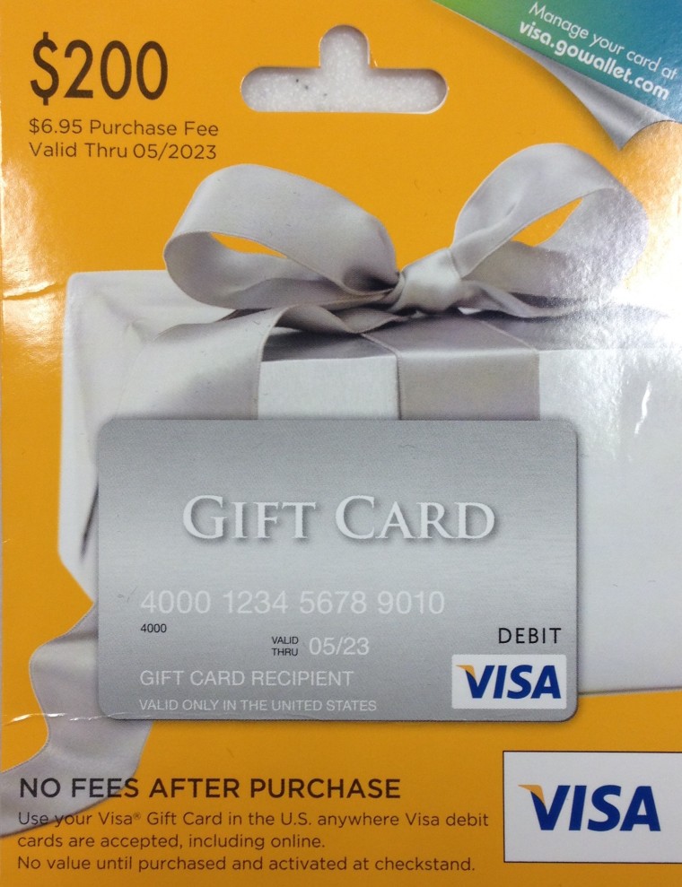 Visa $200 Gift Card (plus $6.95 Purchase Fee)